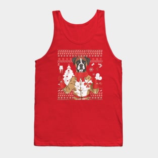 Boxer Ugly Christmas Sweatshirt Tank Top